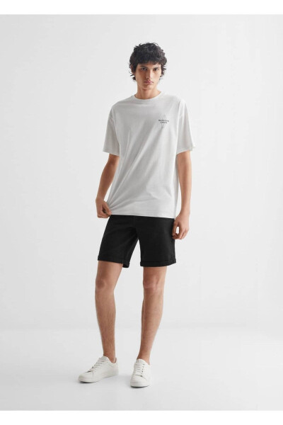 Patterned Cotton T-Shirt - MANGO TEEN (1)