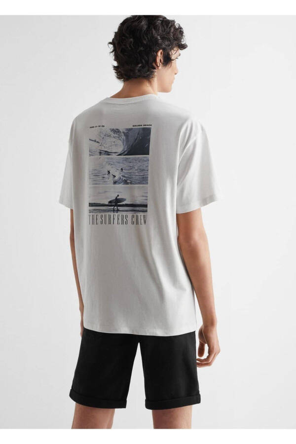 Patterned Cotton T-Shirt - 4