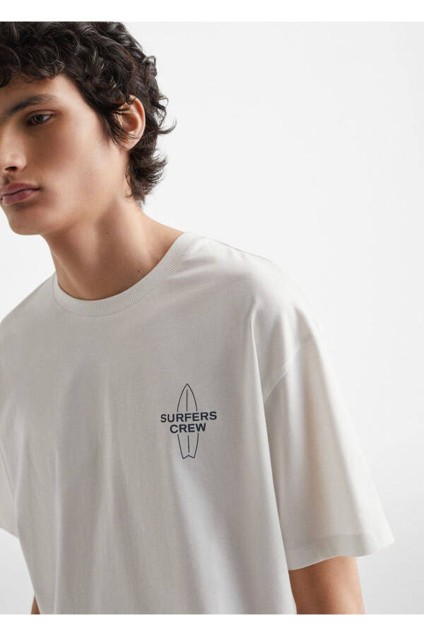 Patterned Cotton T-Shirt - 22