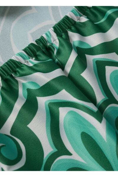 Patterned Cut-out Detail Dress - 8