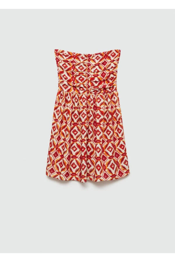 Patterned Cut-Out Detail Dress - 3