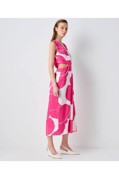 Patterned draped dress - 2