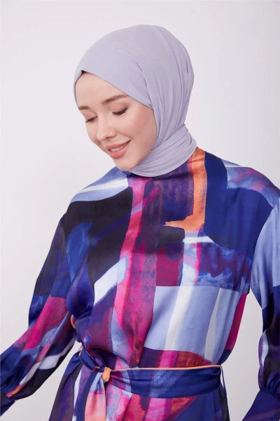 Patterned Dress 23k9714 Purple and Green - ARMINE