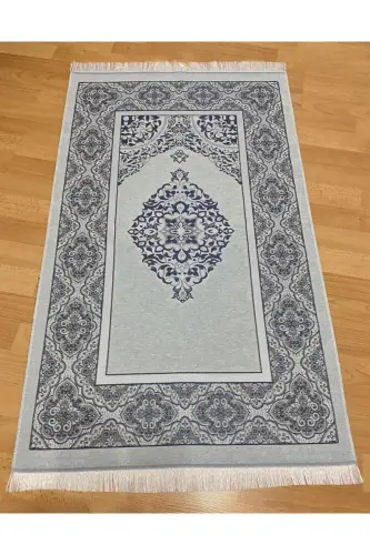 Patterned Fringed Gift Bundle Taffeta Navy Prayer Rug-NAVY - AYHANHOME (1)