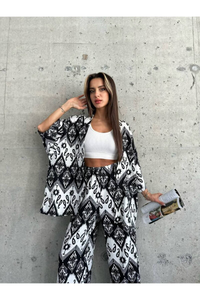 Patterned Kimono Set - 5