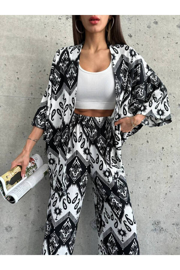 Patterned Kimono Set - 4