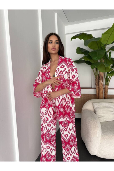 Patterned Kimono Set - 21