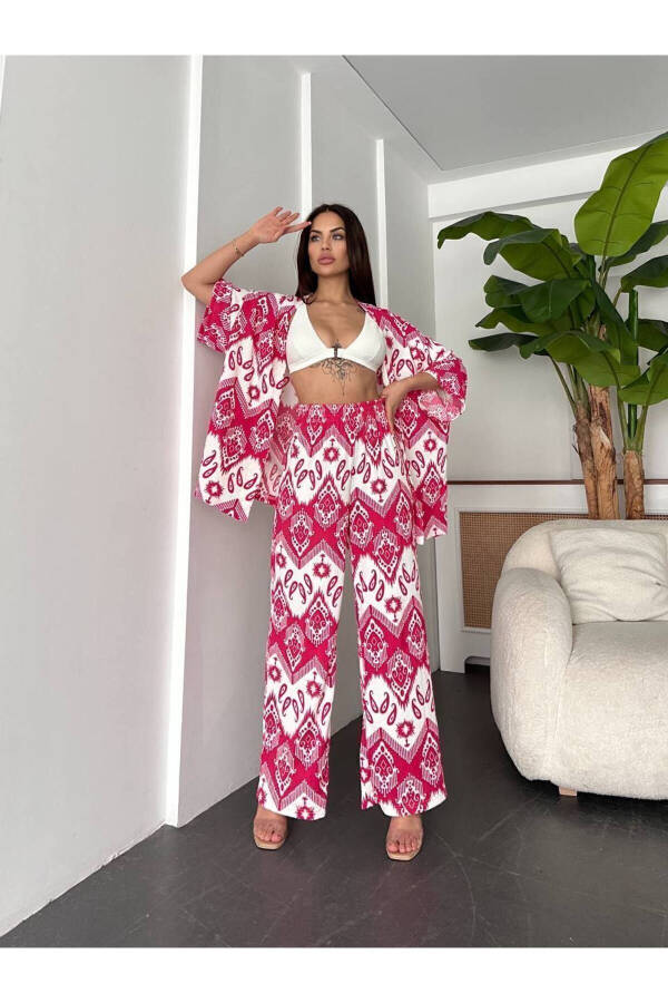 Patterned Kimono Set - 1