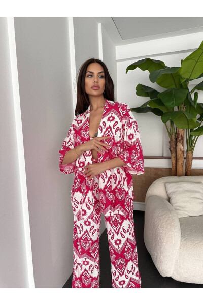 Patterned Kimono Set - 7