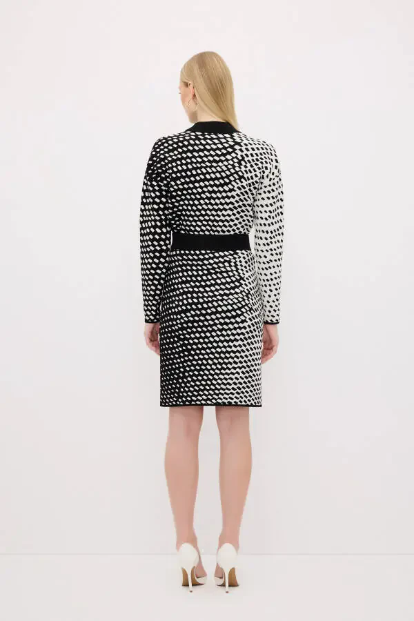 Patterned Knit Skirt - 5