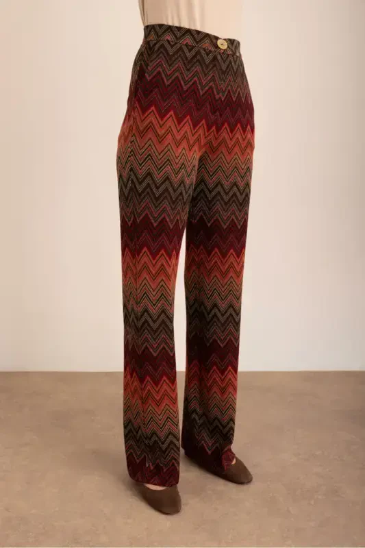 Patterned Knitted Pants - 5