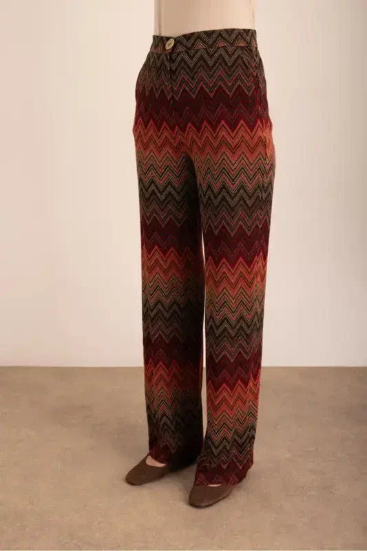 Patterned Knitted Pants - 6