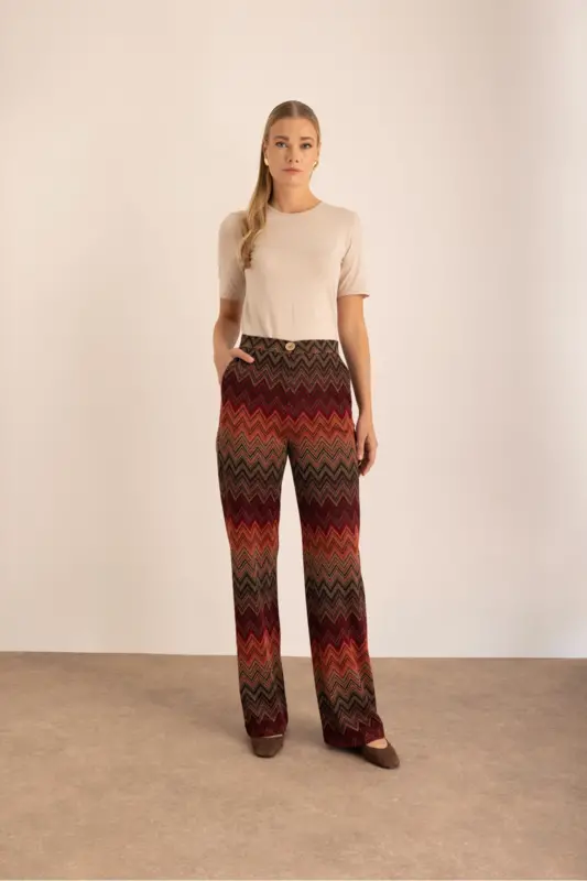 Patterned Knitted Pants - 9