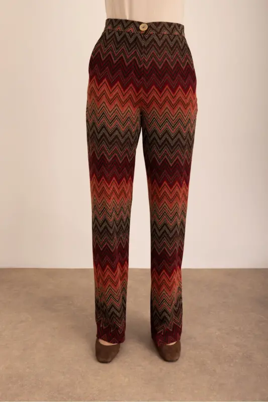 Patterned Knitted Pants - 4