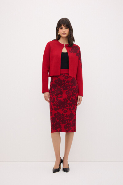 Patterned Knitted Skirt - 8