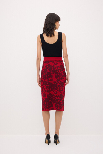 Patterned Knitted Skirt - 13