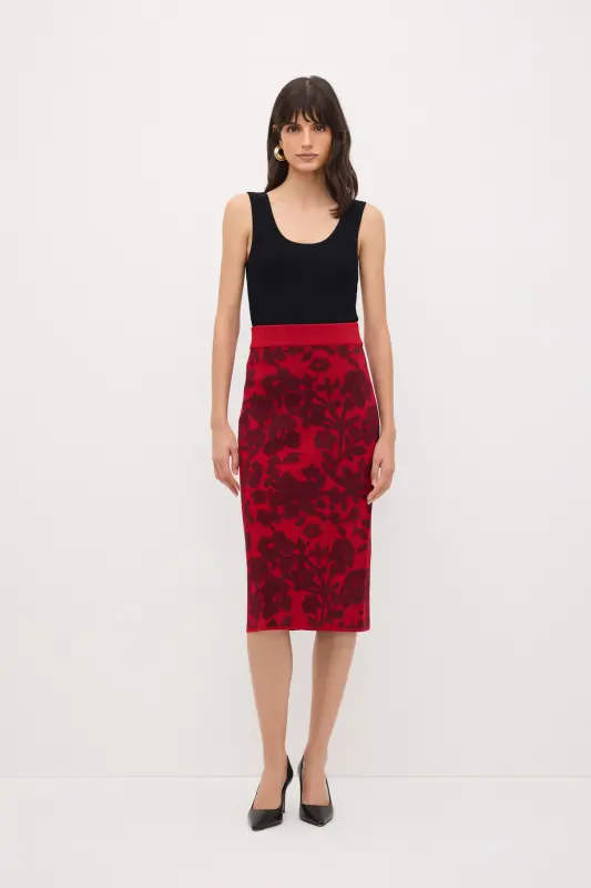 Patterned Knitted Skirt - 5