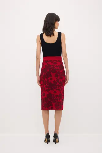 Patterned Knitted Skirt - 7