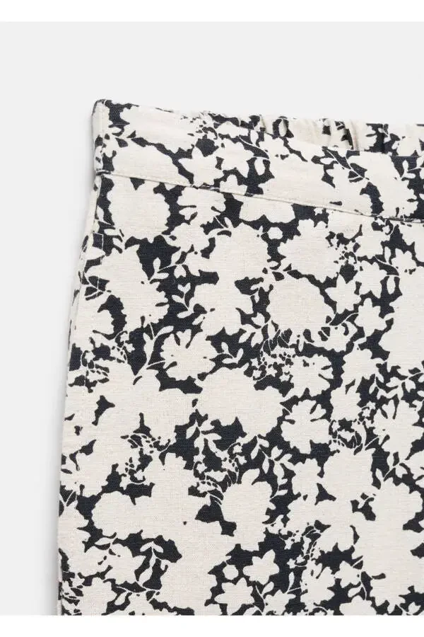 Patterned Linen Trousers - 4