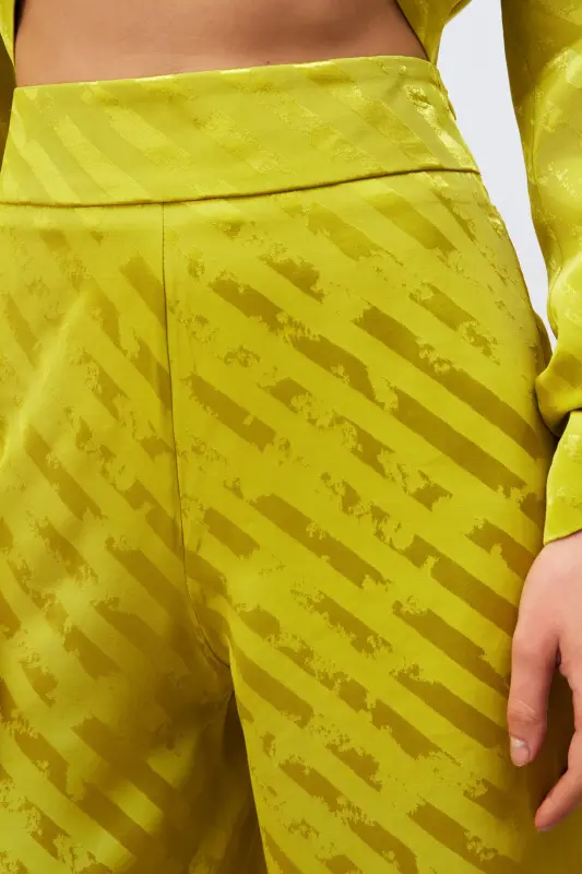 Patterned Loose Pants - Oil Green-OIL GREEN - 5