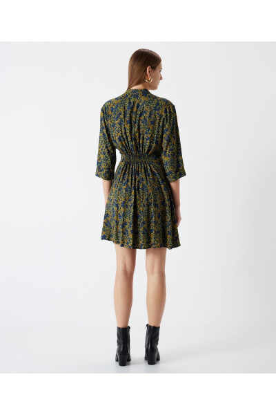 Patterned mandarin collar dress - 11