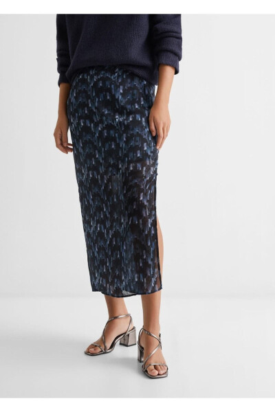 Patterned Maxi Skirt - 6