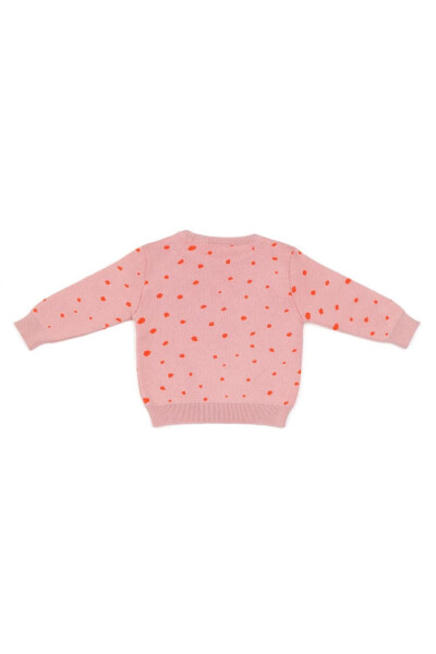 Patterned Organic Cotton Baby and Children's Sweater Pink - 3