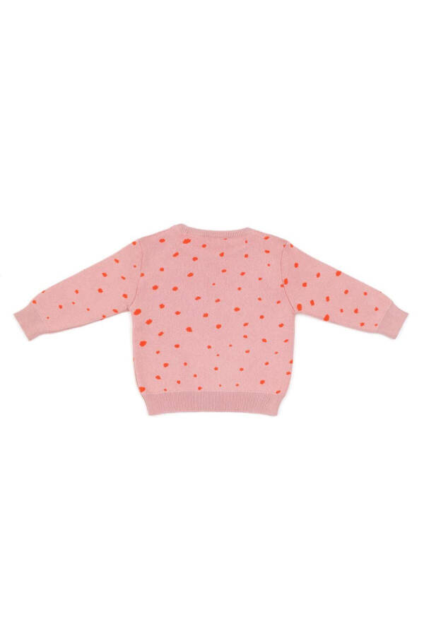 Patterned Organic Cotton Baby and Children's Sweater Pink - 3