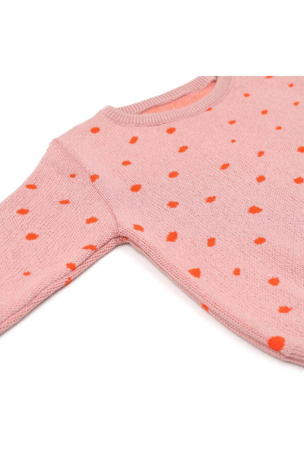 Patterned Organic Cotton Baby and Children's Sweater Pink - 4