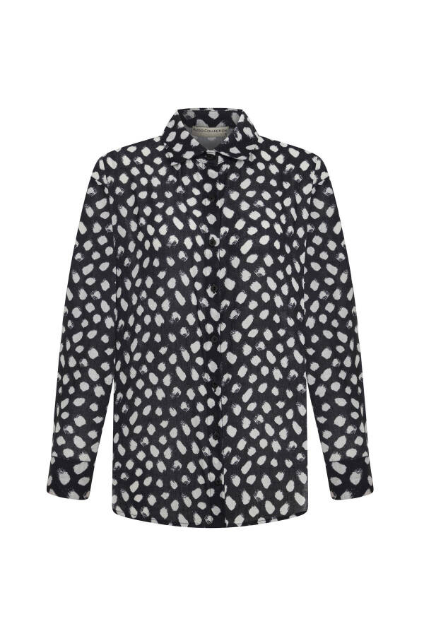 Patterned Relaxed Fit Shirt Black - 14