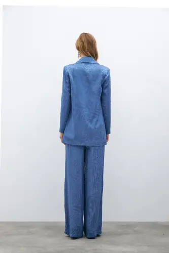 Patterned Satin Jacket - Indigo-INDIGO - 7