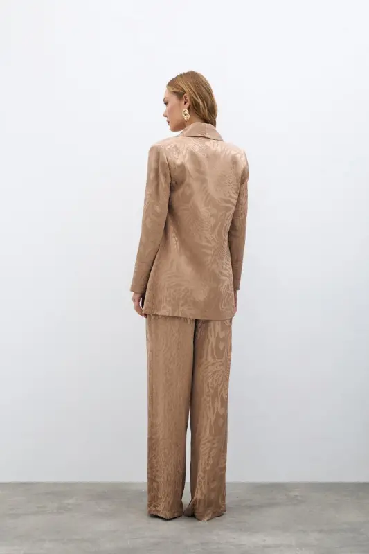 Patterned Satin Jacket - Mink-MINK - 7