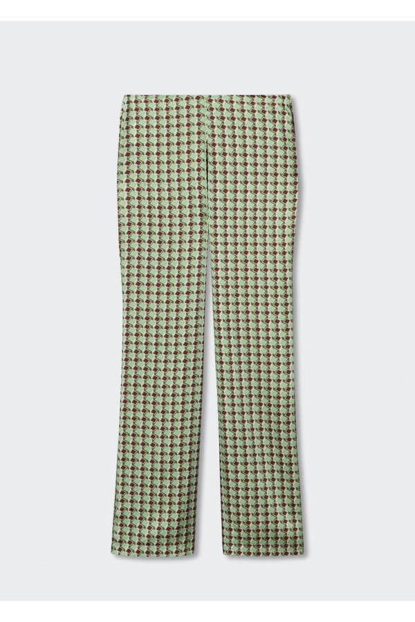 Patterned Satin Pants - 1