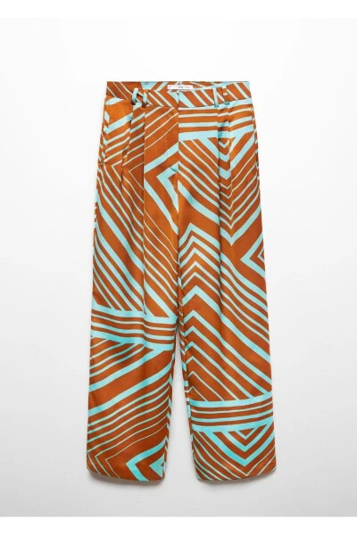 Patterned satin pants - 3