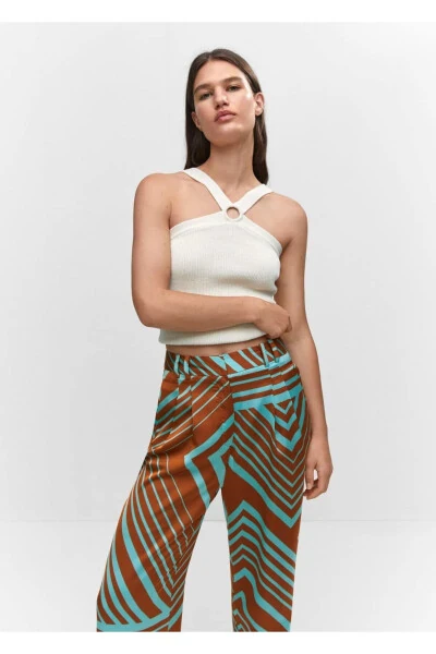 Patterned satin pants - 7