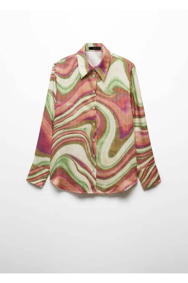 Patterned satin shirt - 3