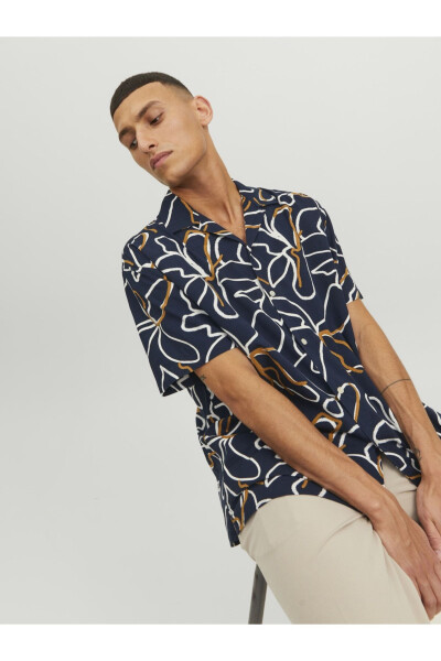 Patterned Short Sleeve Shirt - 4