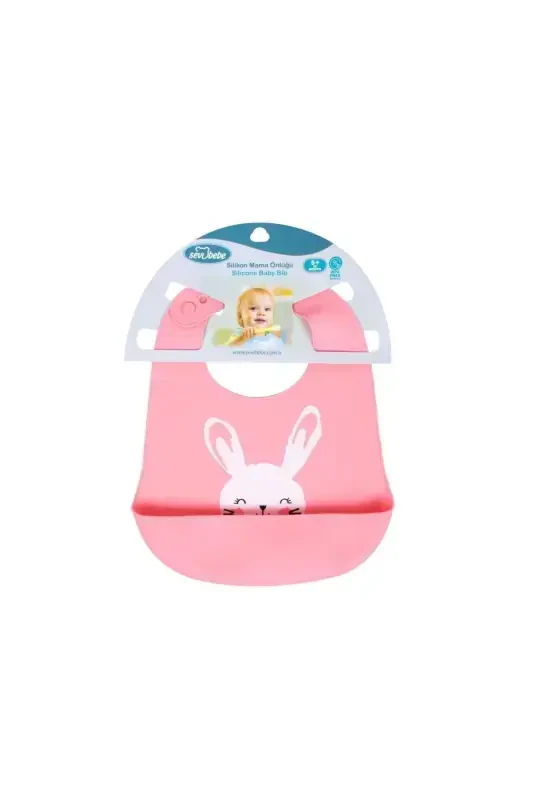 Patterned Silicone Baby Bib - 1