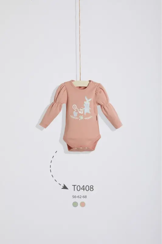 Patterned Snap Baby Bodysuit - 3