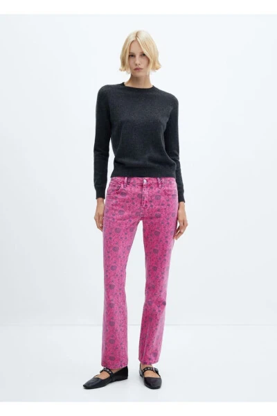Patterned straight-cut jeans - 2