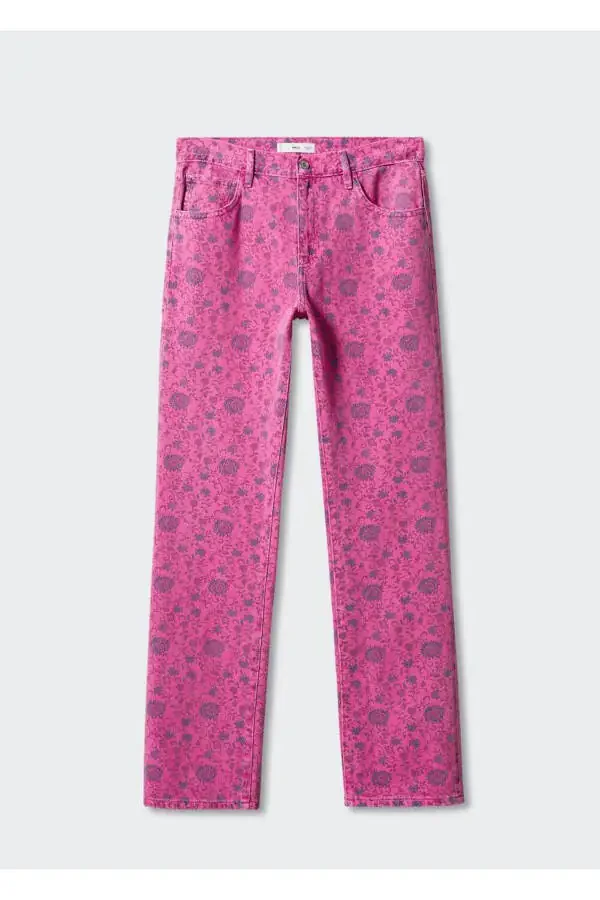 Patterned straight-cut jeans - 3