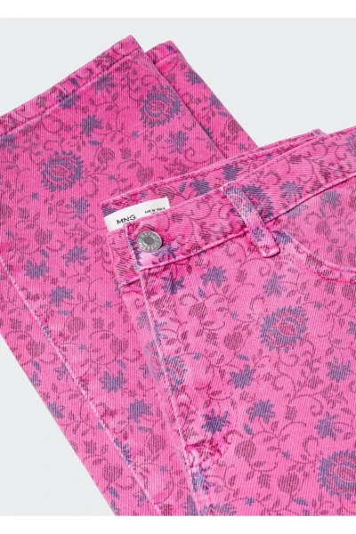 Patterned straight-cut jeans - 5