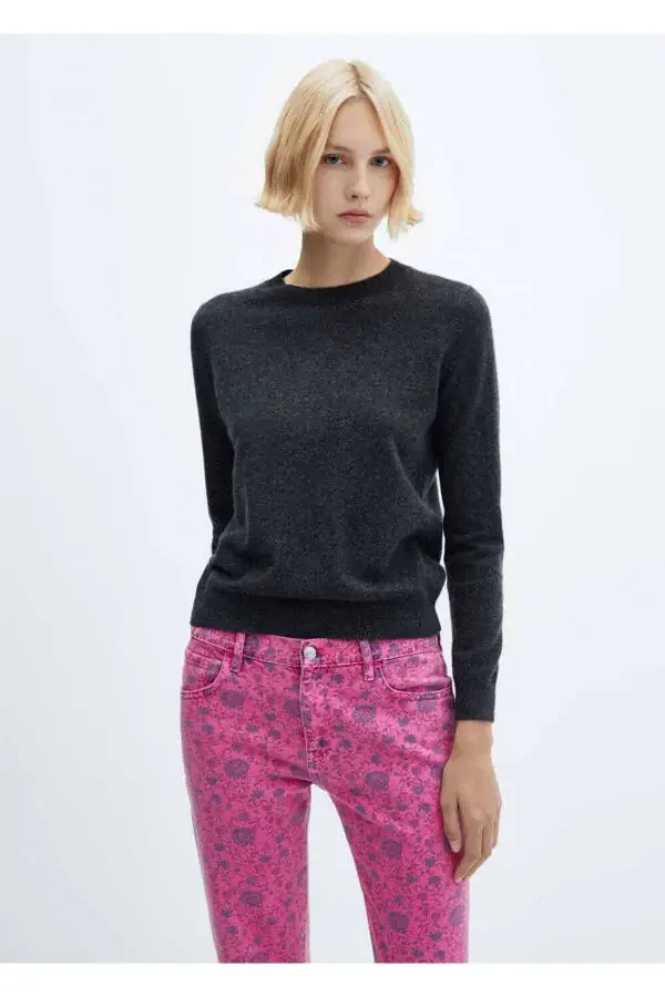 Patterned straight-cut jeans - 6