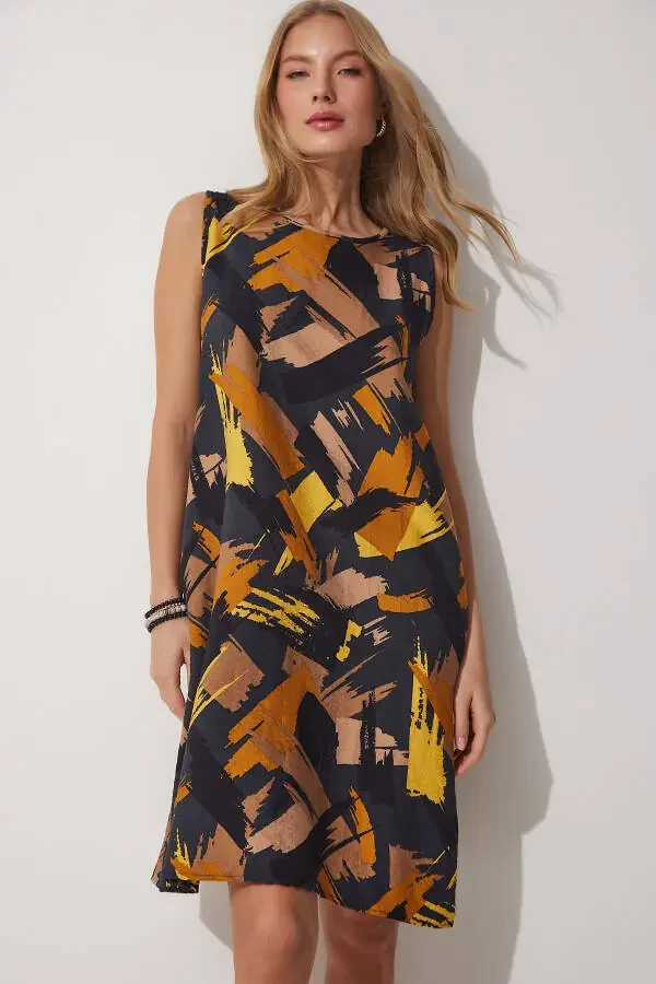 Patterned Summer Bell Dress - 2