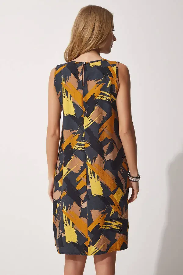 Patterned Summer Bell Dress - 4