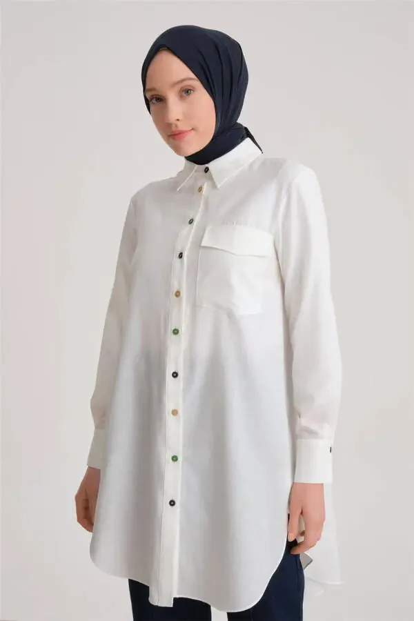 Patterned Tunic Ort4371 Camel - 1