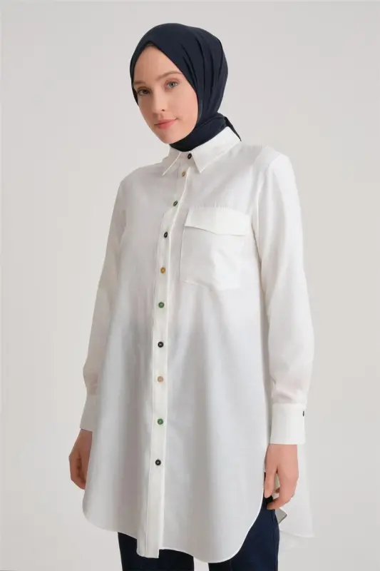 Patterned Tunic Ort4371 Camel - ARMINE