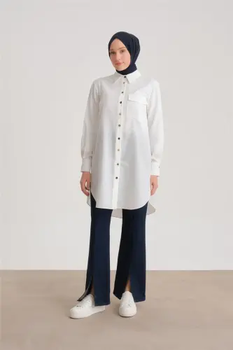 Patterned Tunic Ort4371 Camel - ARMINE (1)