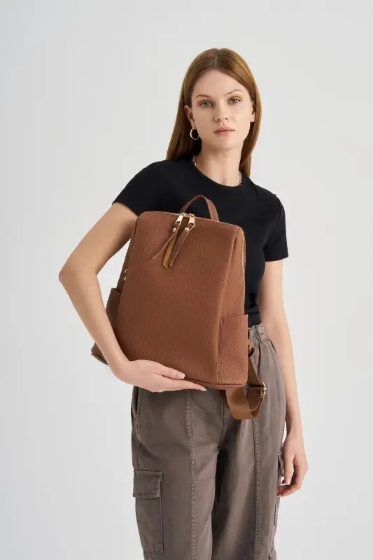 Patterned Women's Large Backpack - 6