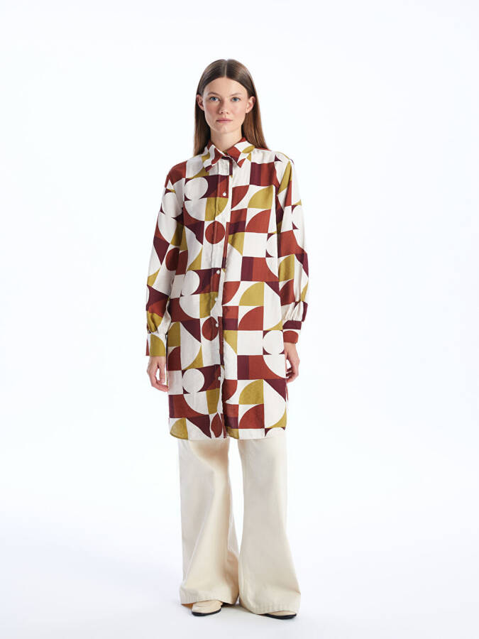 Patterned Women's Shirt Tunic - 3